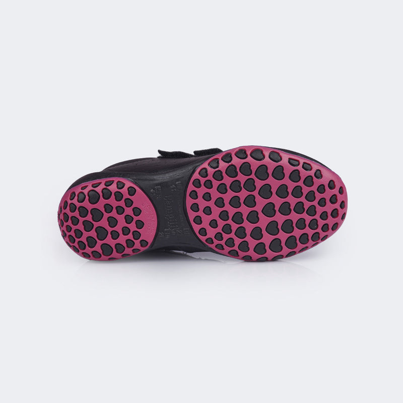 Tênis Escolar  Pampili Honey Calce Fácil Preto e Pink