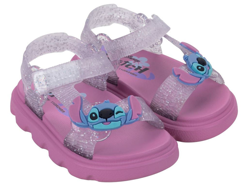Sandália Papete Menina Bebê Disney Stitch Grendene Kids Rosa