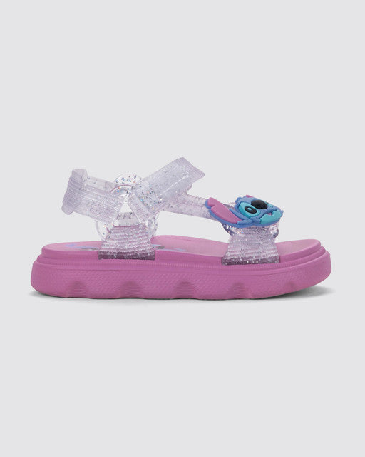 Sandália Papete Menina Bebê Disney Stitch Grendene Kids Rosa