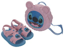 Sandália Bebê Com Mochila Stitch Disney Rosa Grendene kids
