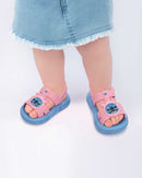 Sandália Bebê Com Mochila Stitch Disney Rosa Grendene kids