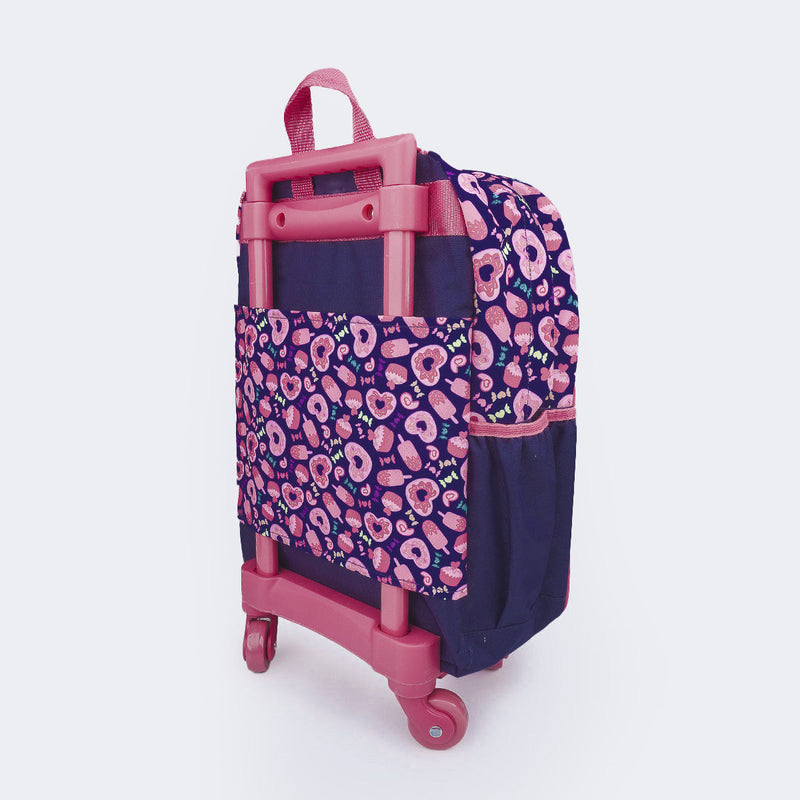 Mochila de Rodinhas Infantil Pampili Doces Marinho