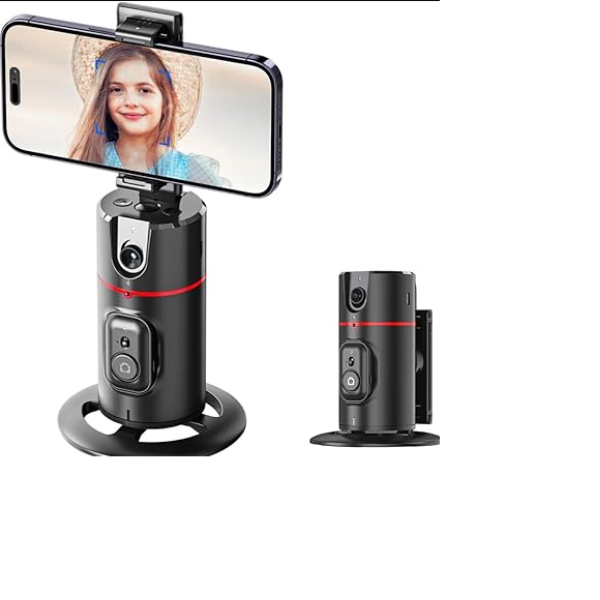 Estabilizador de gimbal de acompanhamento com rotação 360 VIKEFON Monopé de mesa com rastreamento facial e controle remoto para fotografia ao vivo no TikTok