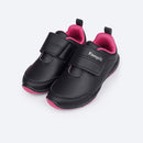 Tênis Escolar  Pampili Honey Calce Fácil Preto e Pink