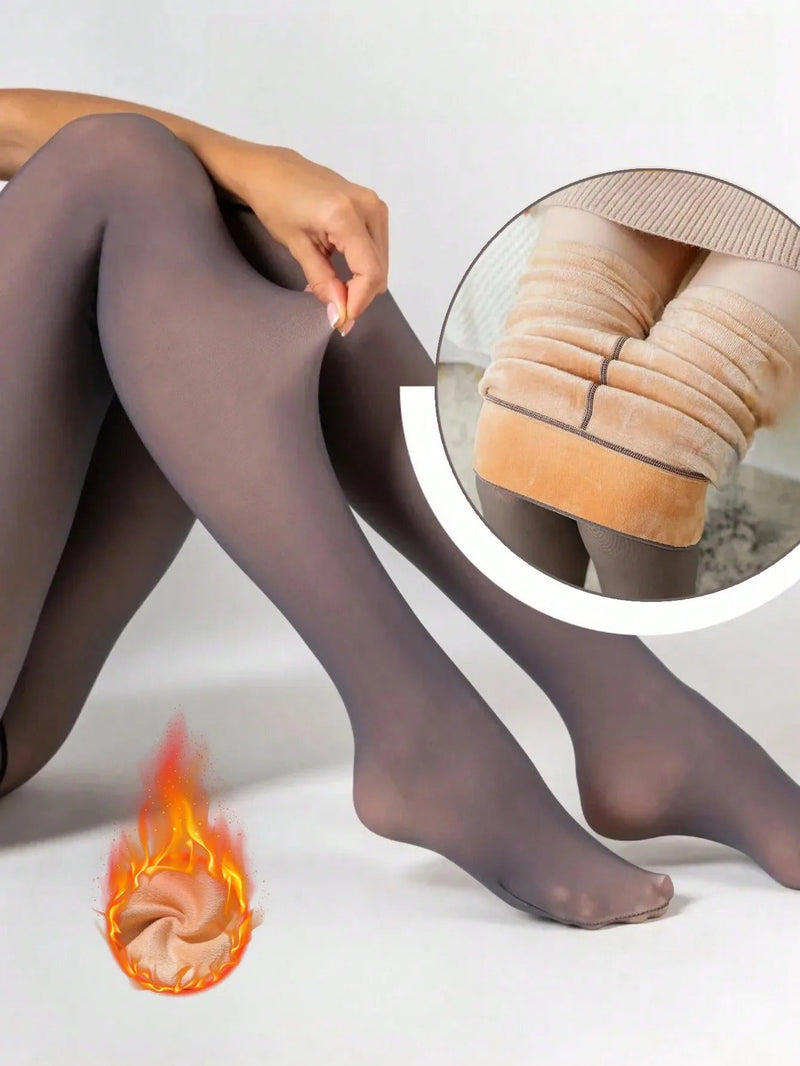 Meia Calça Térmica Forrada de Lã - WarmSkin™ (Modela e Aquece ao Mesmo Tempo)