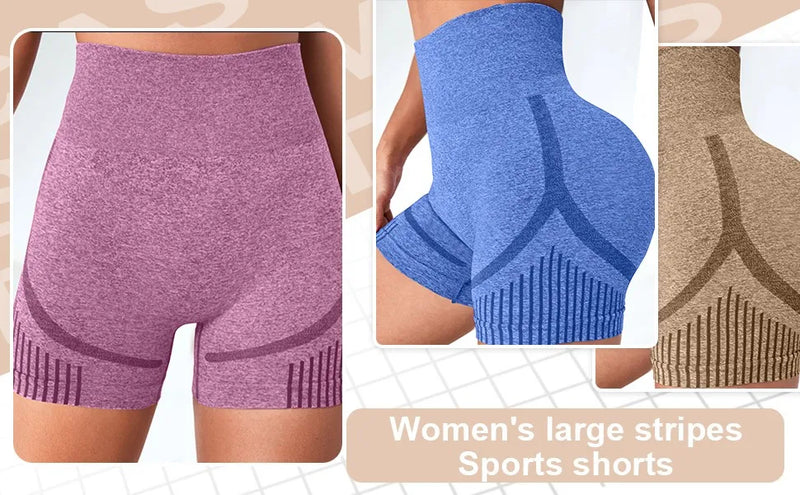Shorts de ioga femininos de cintura alta