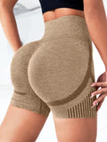 Shorts de ioga femininos de cintura alta