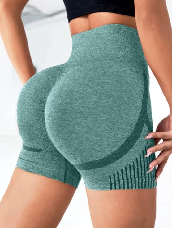 Shorts de yoga femininos de cintura alta