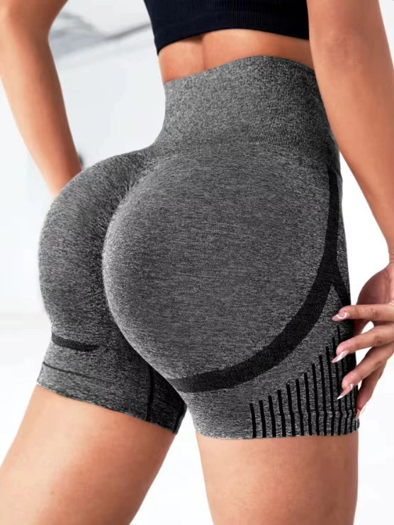 Shorts de ioga femininos de cintura alta