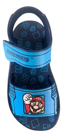 Sandália Infantil Menino Super Mário Grendene Grafite /Azul