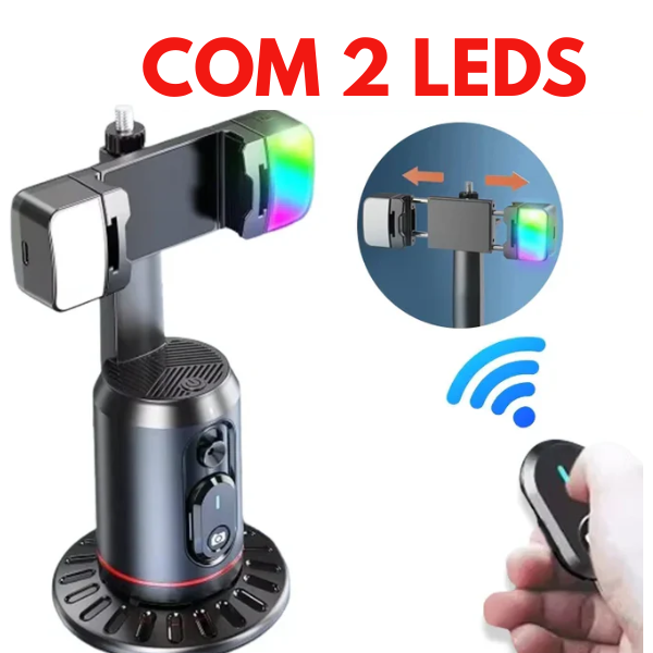 Estabilizador de gimbal de acompanhamento com rotação 360 VIKEFON Monopé de mesa com rastreamento facial e controle remoto para fotografia ao vivo no TikTok