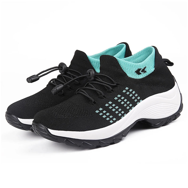Tênis ortopédico feminino- tênis leves para corrida, confortáveis, com palmilha de malha, antiderrapantes e respiráveis.Ideal para esportes ao ar livre