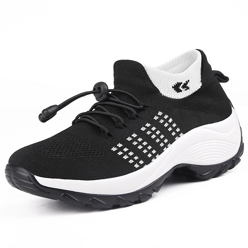 Tênis ortopédico feminino- tênis leves para corrida, confortáveis, com palmilha de malha, antiderrapantes e respiráveis.Ideal para esportes ao ar livre
