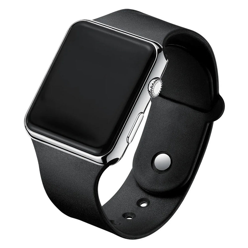 Relógio Digital Esportivo Masculino e feminino Led Preto Pulseira de Silicone