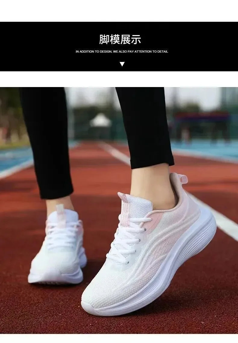 Tênis esportivo casual para corrida e Caminhada moda verão, antiderrapante,  malha respirável, tendência feminina, 2025.