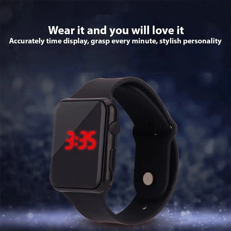 Relógio Digital Esportivo Masculino e feminino Led Preto Pulseira de Silicone