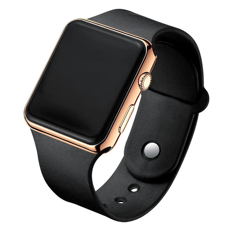 Relógio Digital Esportivo Masculino e feminino Led Preto Pulseira de Silicone