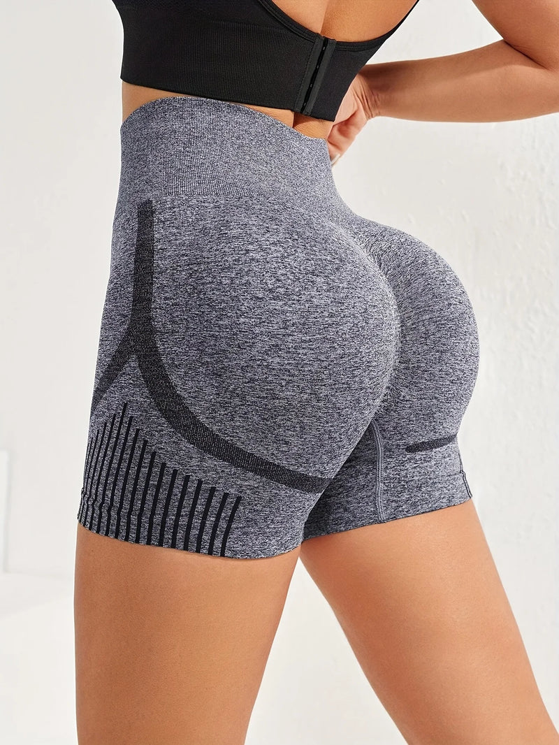 Shorts de ioga femininos de cintura alta