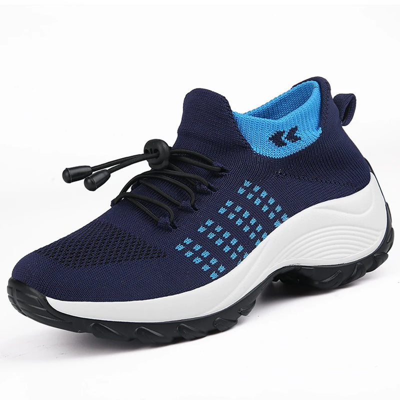 Tênis ortopédico feminino- tênis leves para corrida, confortáveis, com palmilha de malha, antiderrapantes e respiráveis.Ideal para esportes ao ar livre