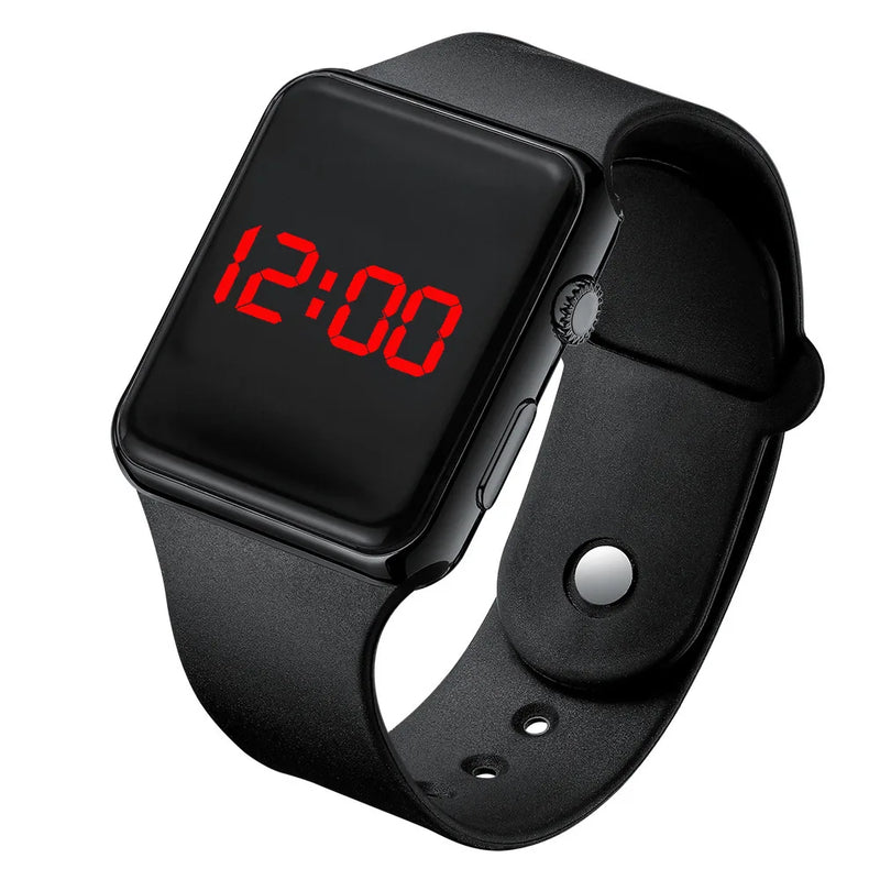 Relógio Digital Esportivo Masculino e feminino Led Preto Pulseira de Silicone