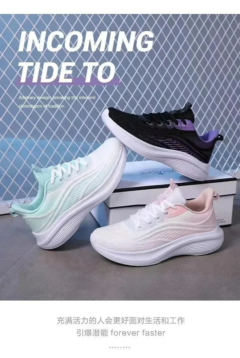 Tênis esportivo casual para corrida e Caminhada moda verão, antiderrapante,  malha respirável, tendência feminina, 2025.
