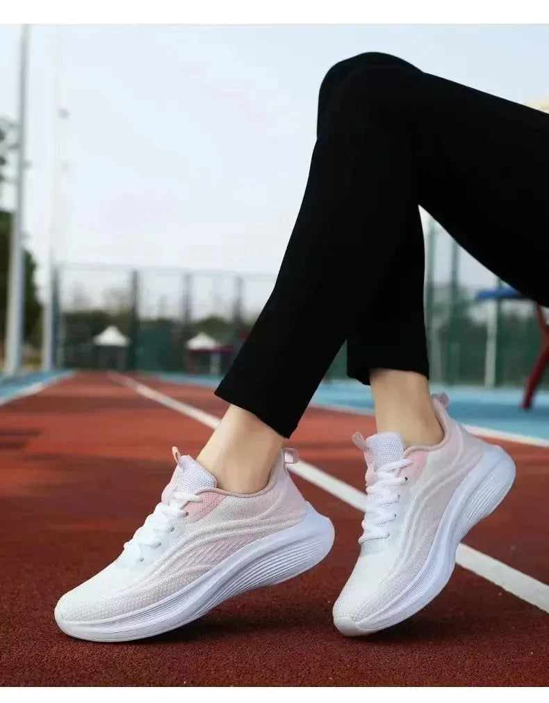 Tênis esportivo casual para corrida e Caminhada moda verão, antiderrapante,  malha respirável, tendência feminina, 2025.
