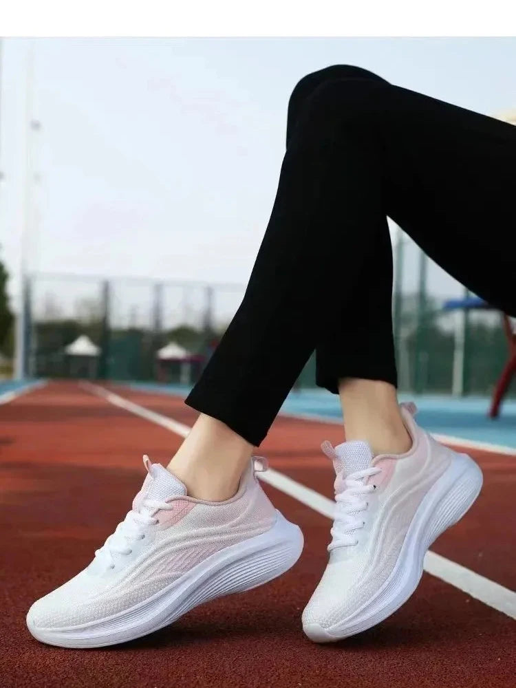 Tênis esportivo casual para corrida e Caminhada moda verão, antiderrapante,  malha respirável, tendência feminina, 2025.