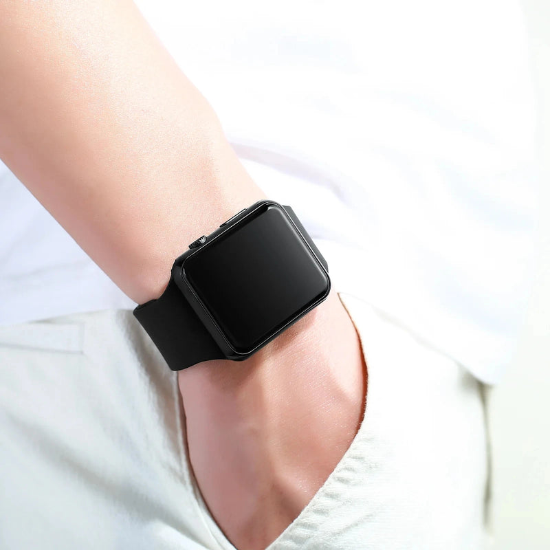 Relógio Digital Esportivo Masculino e feminino Led Preto Pulseira de Silicone