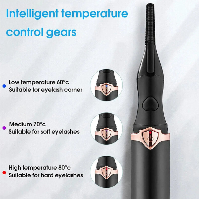 Modelador e Curvador de cílios Lasting style portátil com 3 modos de temperatura