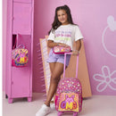 kit Mochila de Rodinhas Infantil Pampili OMG Pink 4 Rodinhas